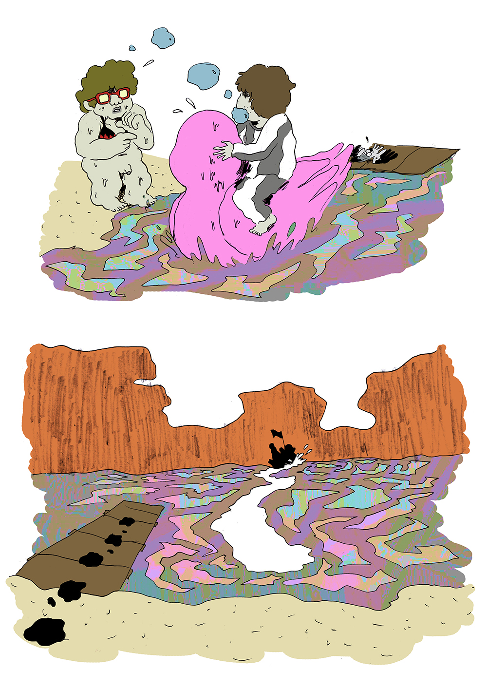 - Le fond de la piscine- page 38