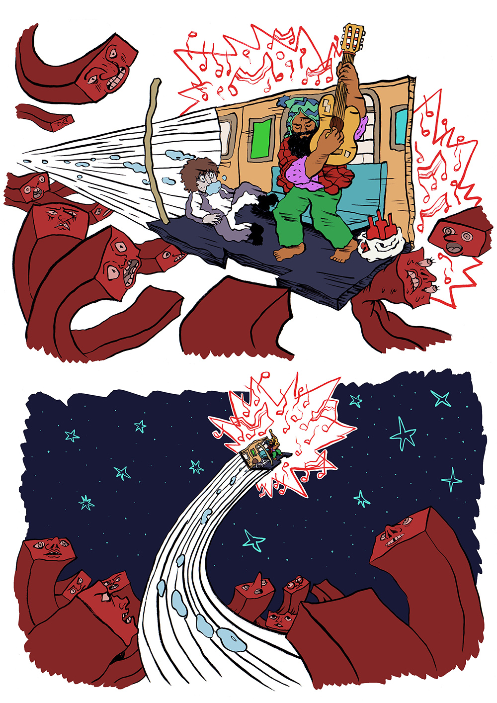 - Le fond de la piscine- page 80