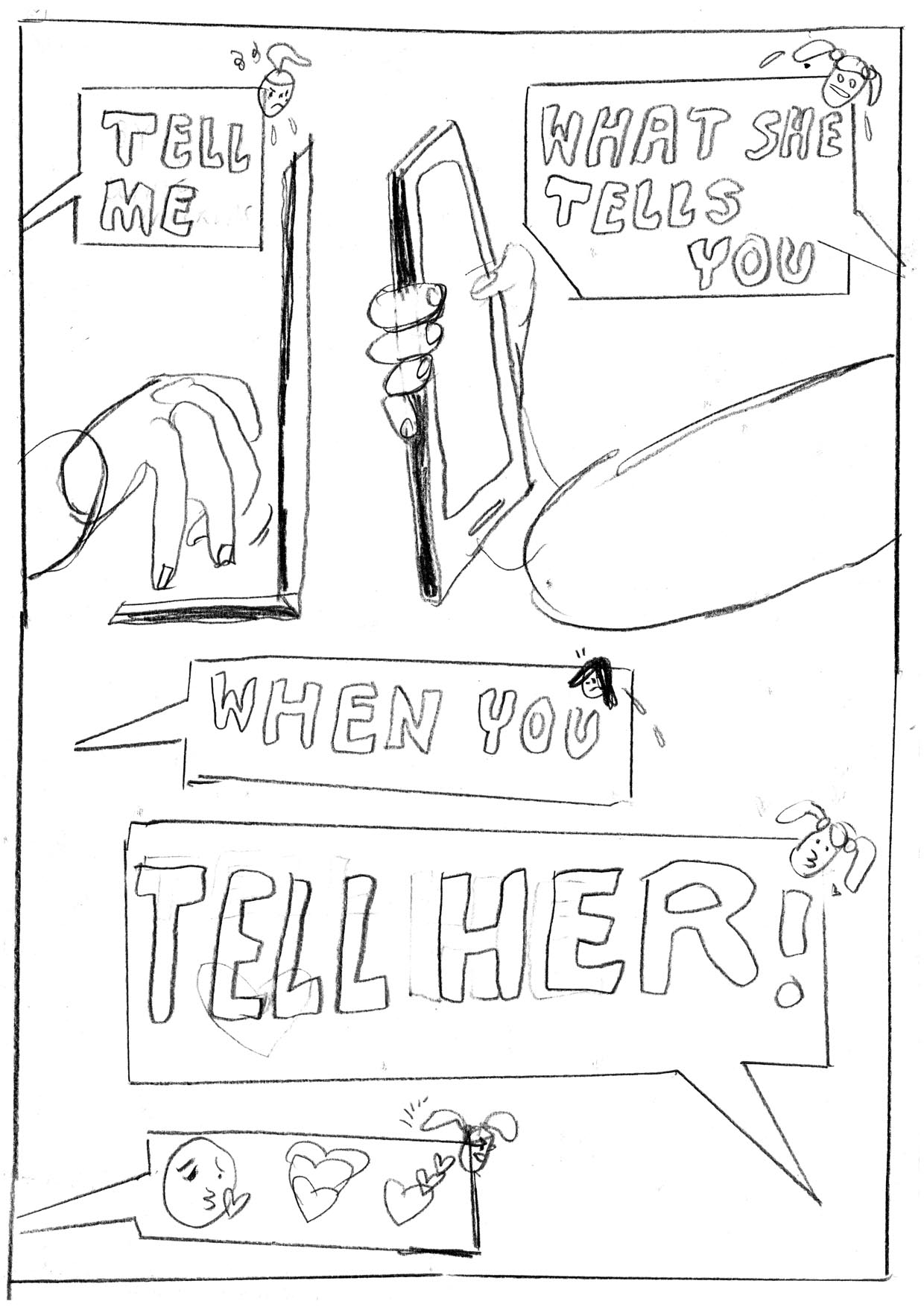 - TELL ME WHAT SHE TELLS YOU WHEN YOU TELL HER- page 1