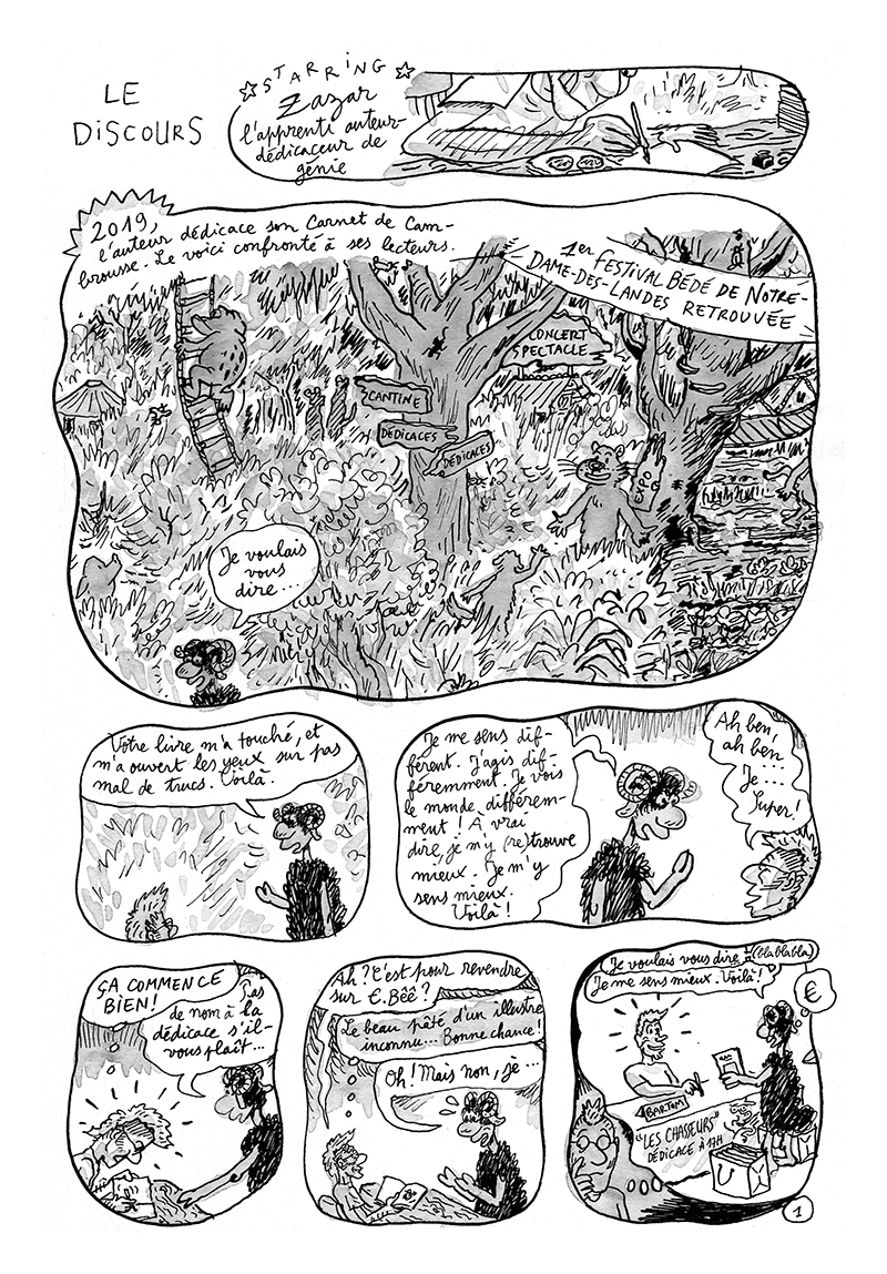 - LE DISCOURS - Carnet de cambrousse- page 1