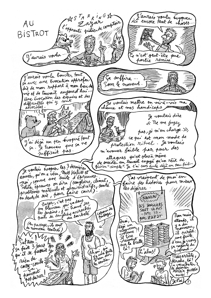 - AU BISTROT - Carnet de cambrousse- page 1