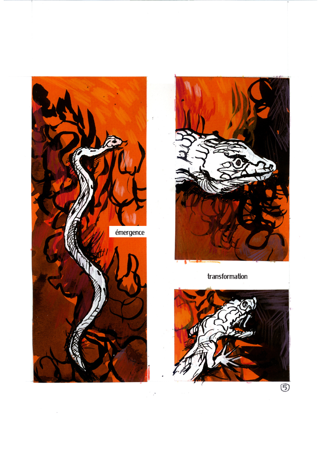 - Un lézard sous la terre- page 6