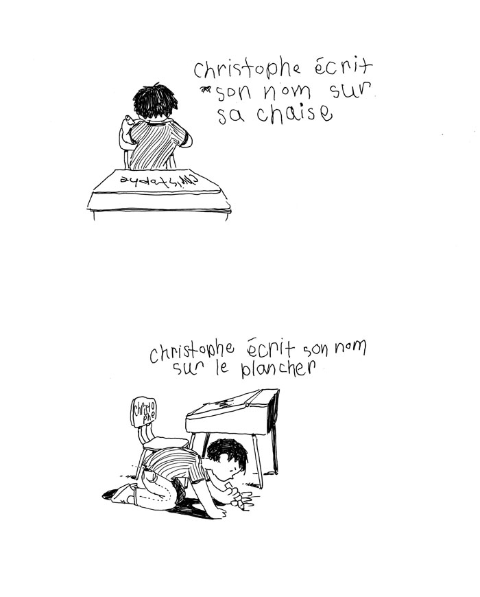 - Christophe écrit son nom- page 5