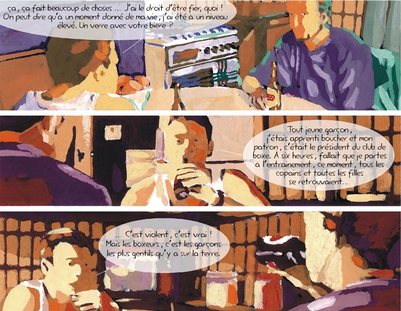 - Tout jeune garçon, j'étais apprenti boucher et mon patron, c'était le président du club de boxe- page 11