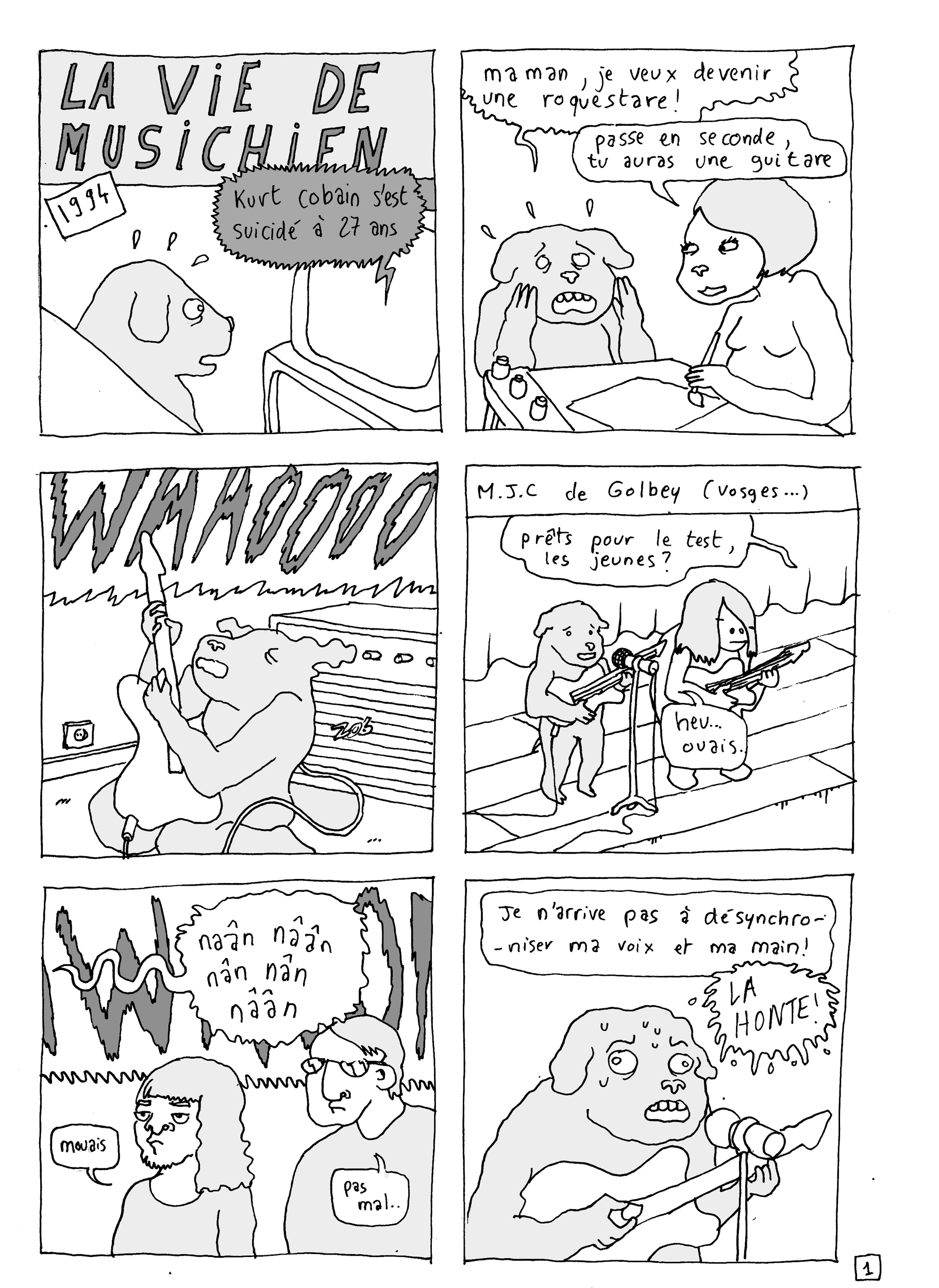 - La vie de musichien- page 1