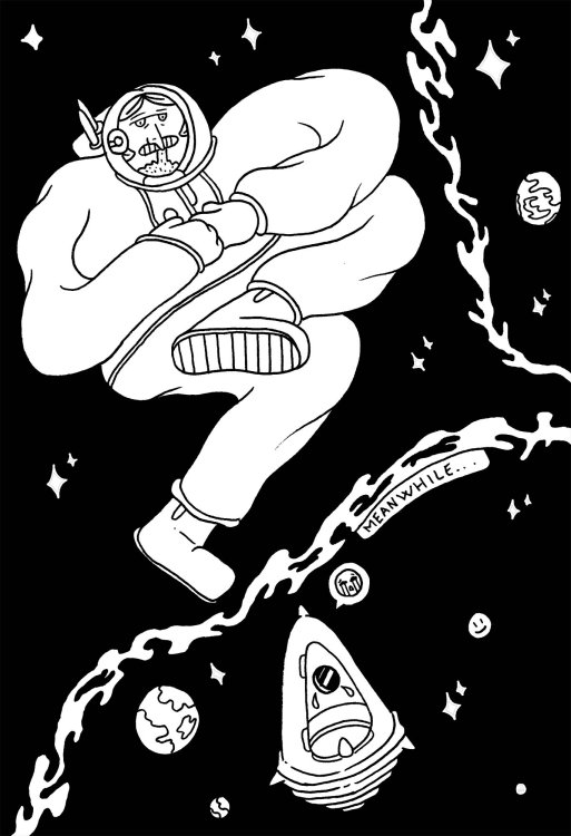  Bastien-Christophe - This is the story of Robots cleaning up a spaceship and a Guy who gets bored in space.page 9