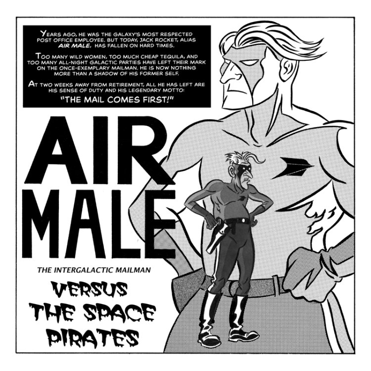 Dan Christensen - AIR MALE, THE INTERGALACTIC MAILMAN VS. THE SPACE PIRATESpage 1